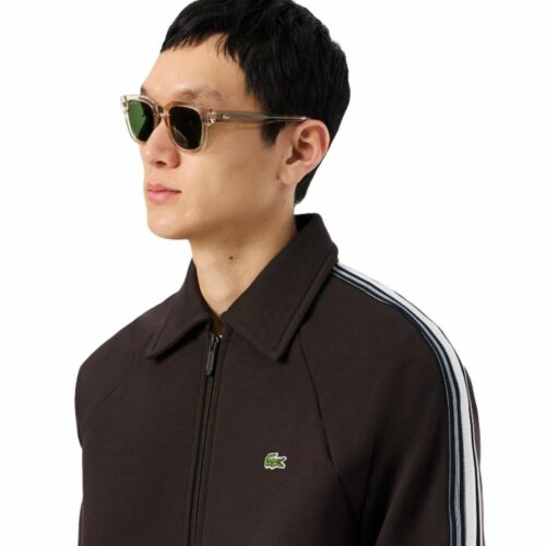 LACOSTE Sweatshirt zippé marron