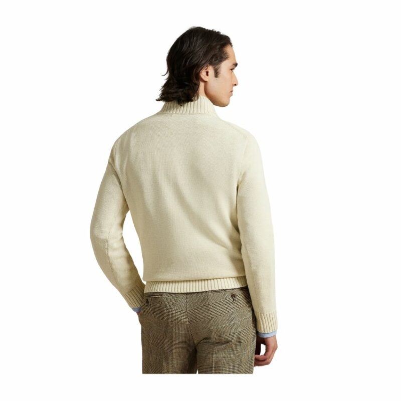 PULL RALPH LAUREN DEMI-ZIP CREAM chez sport aventure à Orange