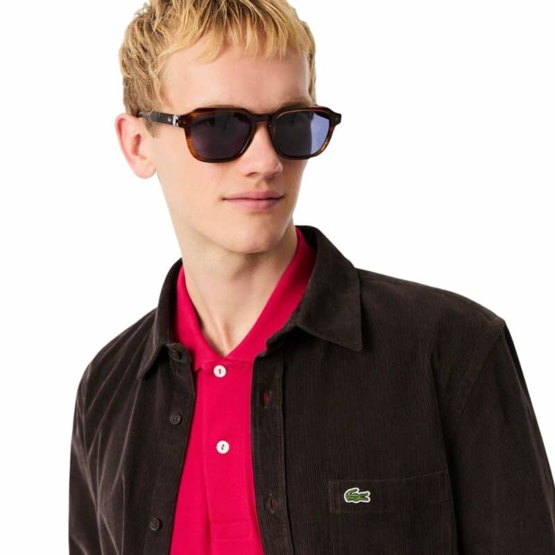 chemise Lacoste en velours côtelé marron chez sport aventure à Orange