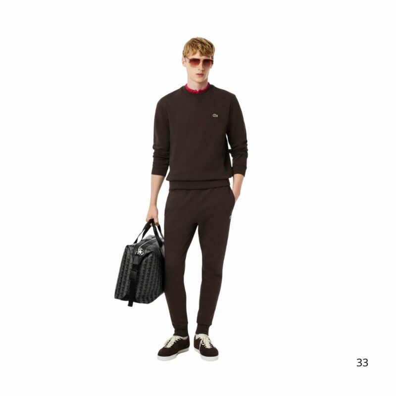 lacoste pantalon de survetement marron