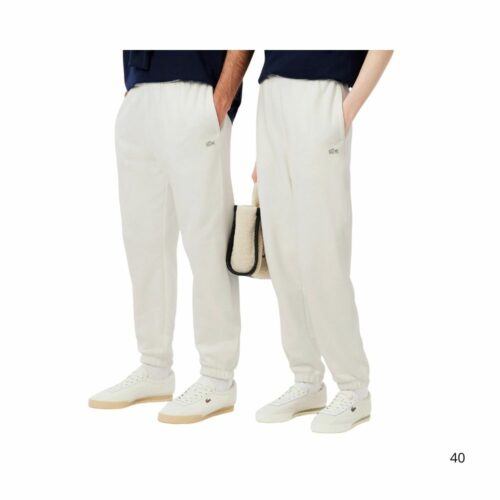 LACOSTE Pantalon de survêtement molleton blanc