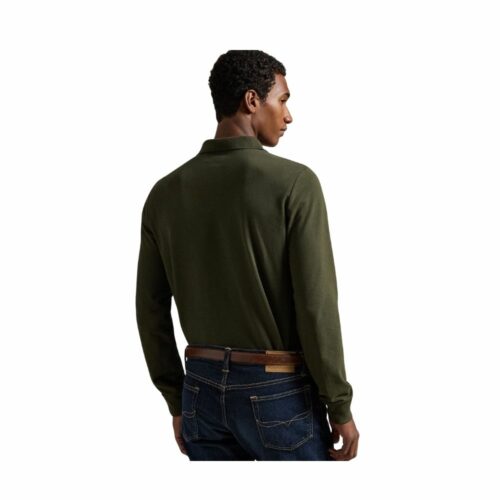 RALPH LAUREN Polo stretch manches longues olive