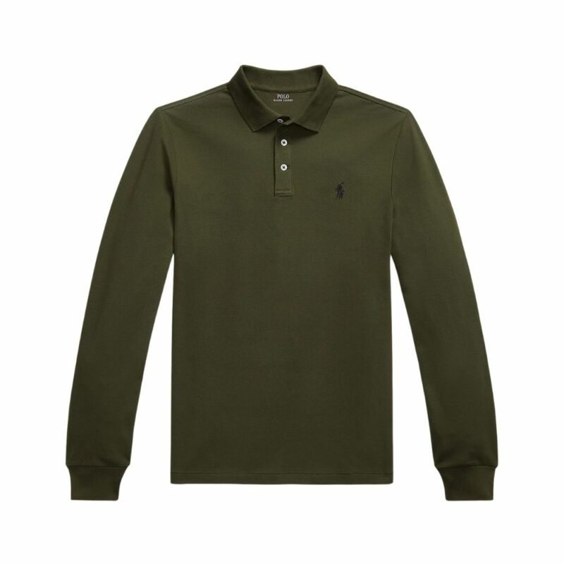 POLO manches longues Ralph Lauren kaki vert olive chez sport aventure à Orange