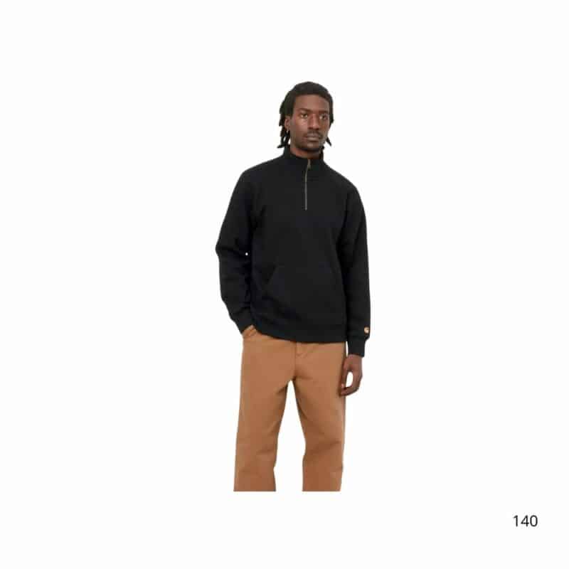 sweat chase neck demi-zip carhartt black chez sport aventure à Orange