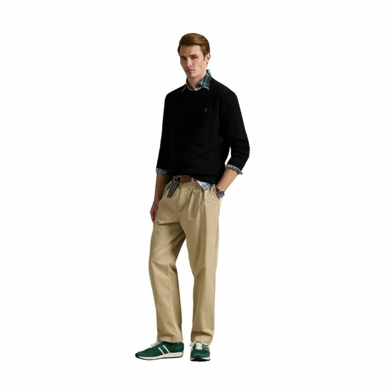 ralph lauren pull col rond black