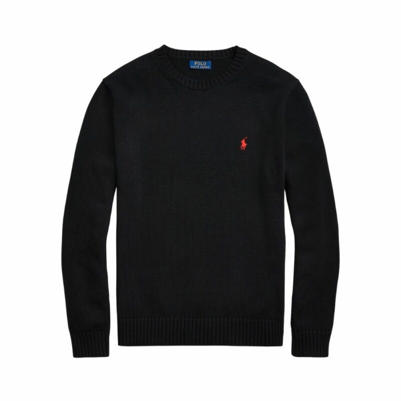 ralph lauren pull col rond black