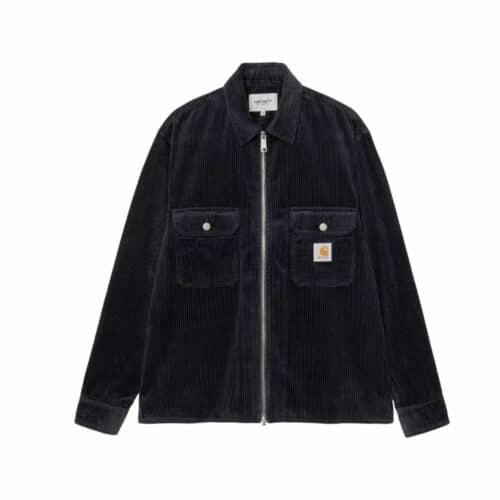 CARHARTT WIP Surchemise Reynold velours navy