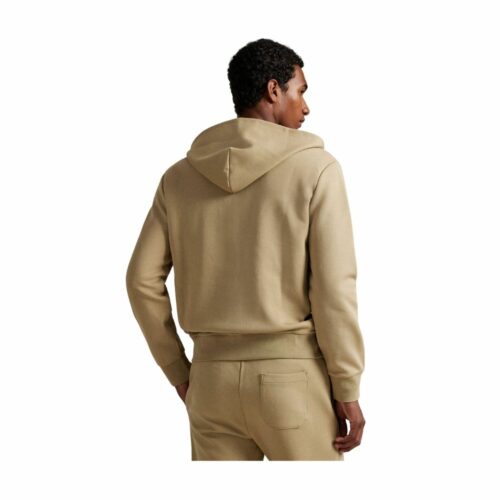 RALPH LAUREN Sweat zippé beige à capuche