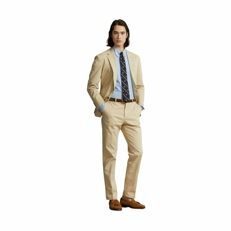 chemise ralph lauren oxford coton bleu pour homme