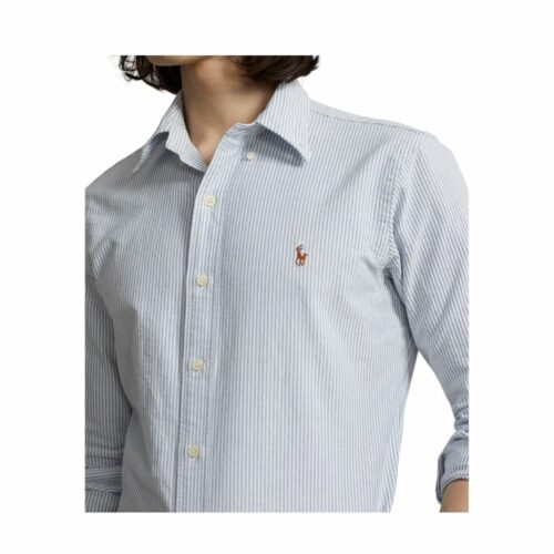 RALPH LAUREN Chemise Oxford rayée blue