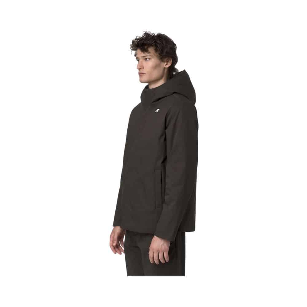 k-way blouson court jacko twill marmotta marron black olive chez sport aventure à Orange