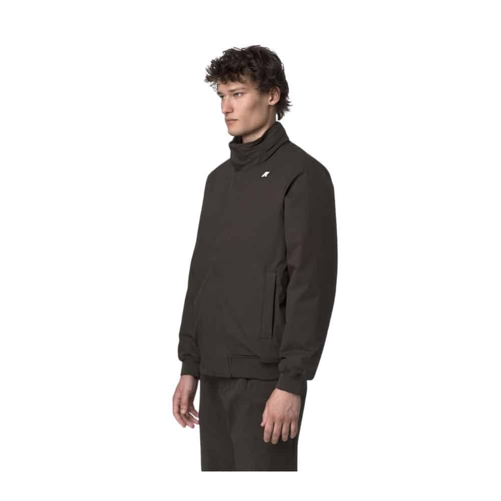 k-way blouson court jacko twill marmotta marron black olive chez sport aventure à Orange