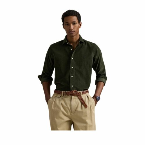RALPH LAUREN Chemise velours olive