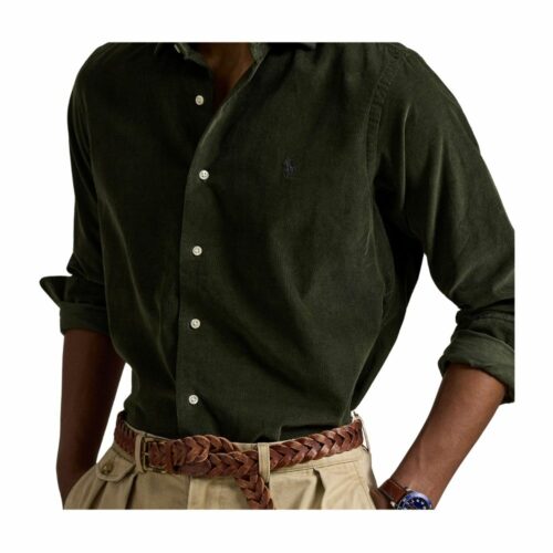 RALPH LAUREN Chemise velours olive