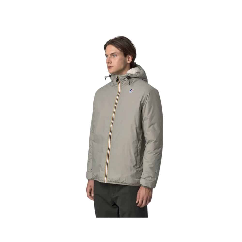 k-way blouson claude orsetto beige green ok mixte