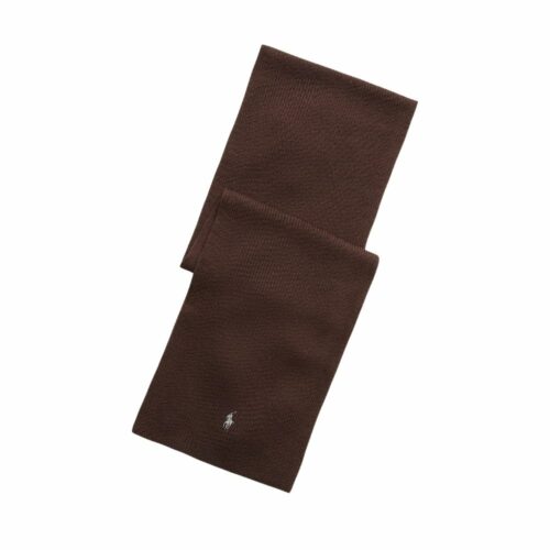 RALPH LAUREN écharpe en laine brown