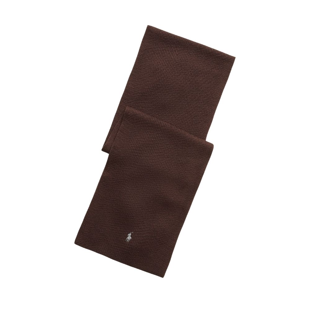 écharpe en laine Ralph Lauren marron brown
