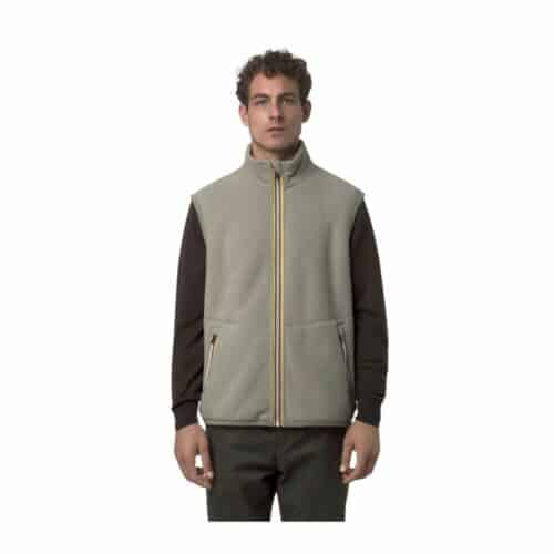 K-WAY Polaire zippée Yannick sherpa green oak réversible