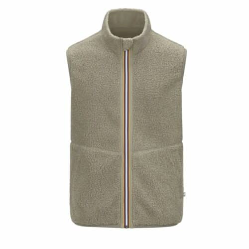 K-WAY Polaire zippée Yannick sherpa green oak réversible
