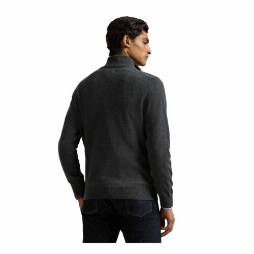 RALPH LAUREN Pull laine demi-zip grey