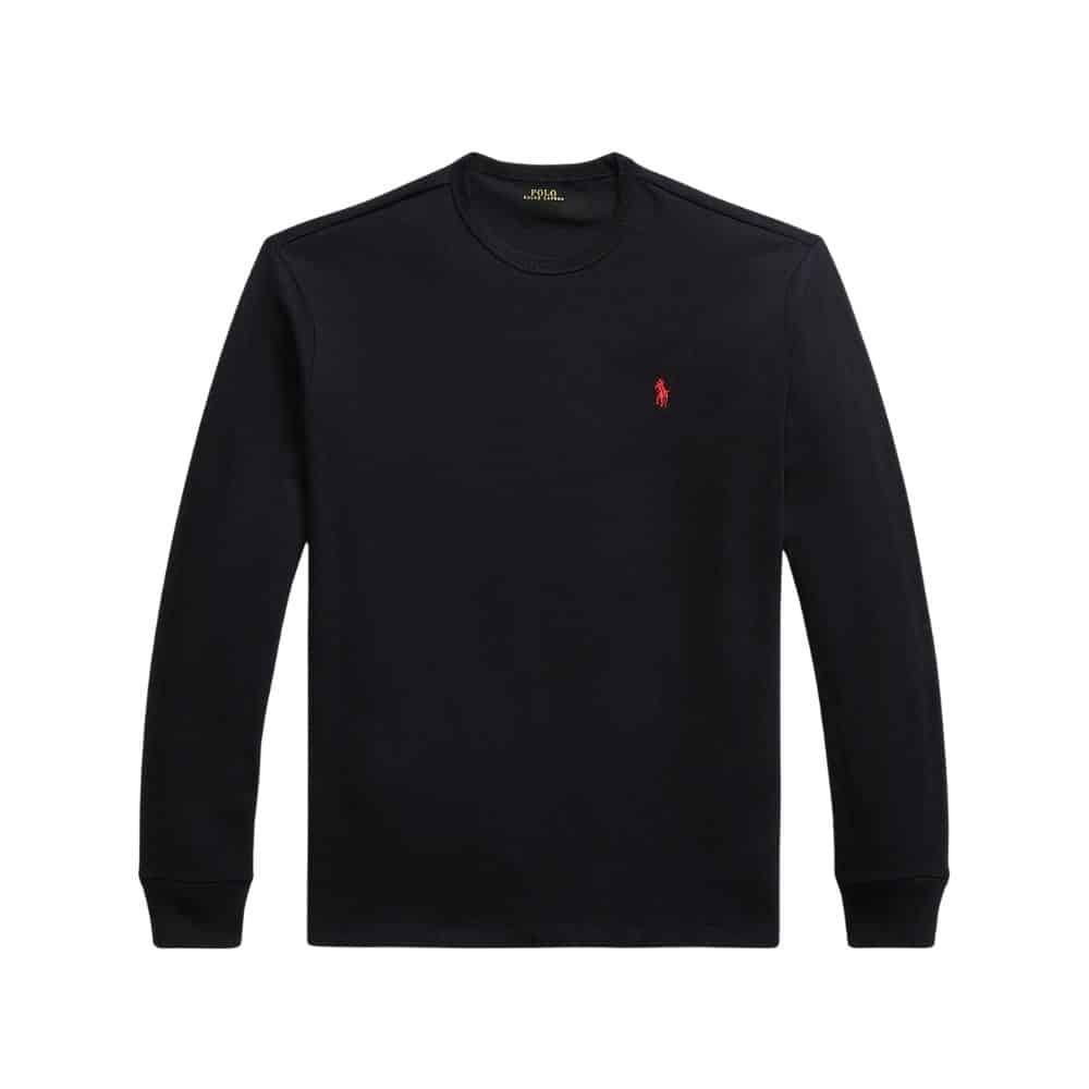 t-shirt manches longues noir ralph lauren