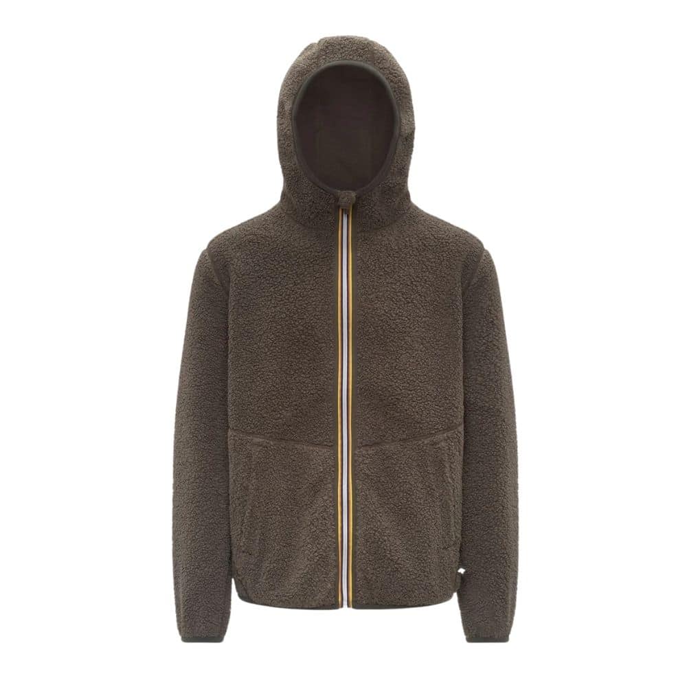 polaire jack sherpa k-way marron black olive chez sport aventure à Orange