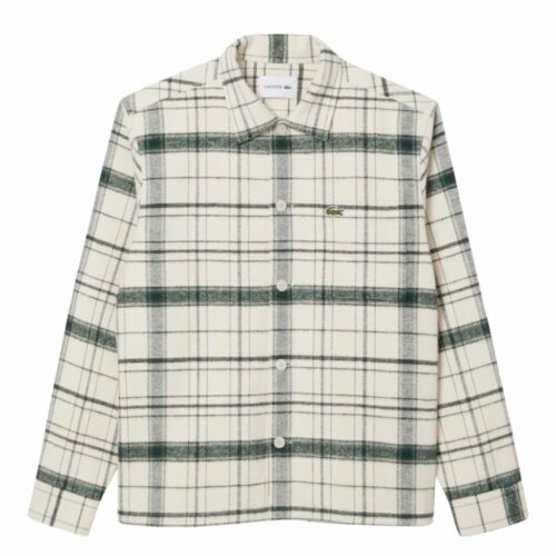 LACOSTE Surchemise à carreaux écru