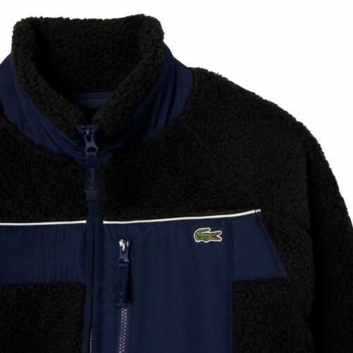 LACOSTE Veste polaire sherpa noir