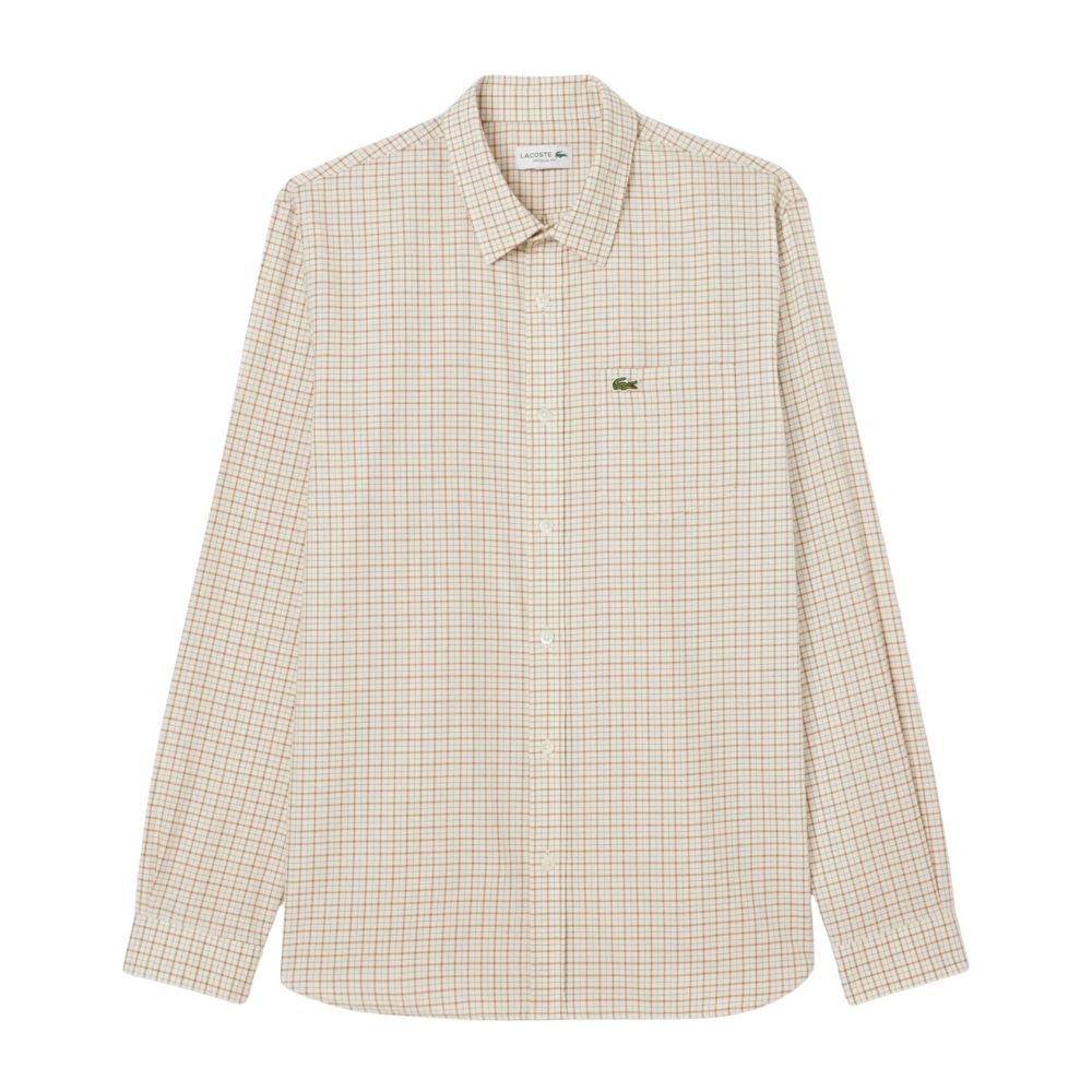 chemise lacoste a carreaux écru chez sport aventure à Orange