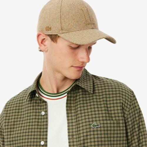 LACOSTE chemise flannelle olive
