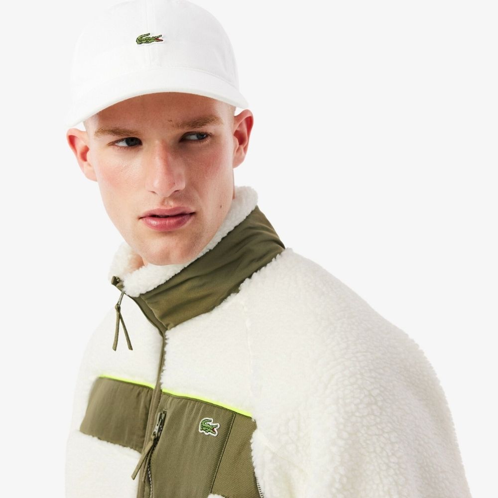 polaire sherpa Lacoste bi-colore pour homme et femme