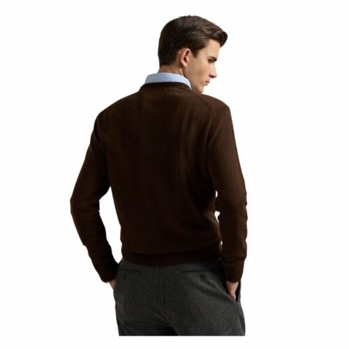 RALPH LAUREN Pull laine col rond brown