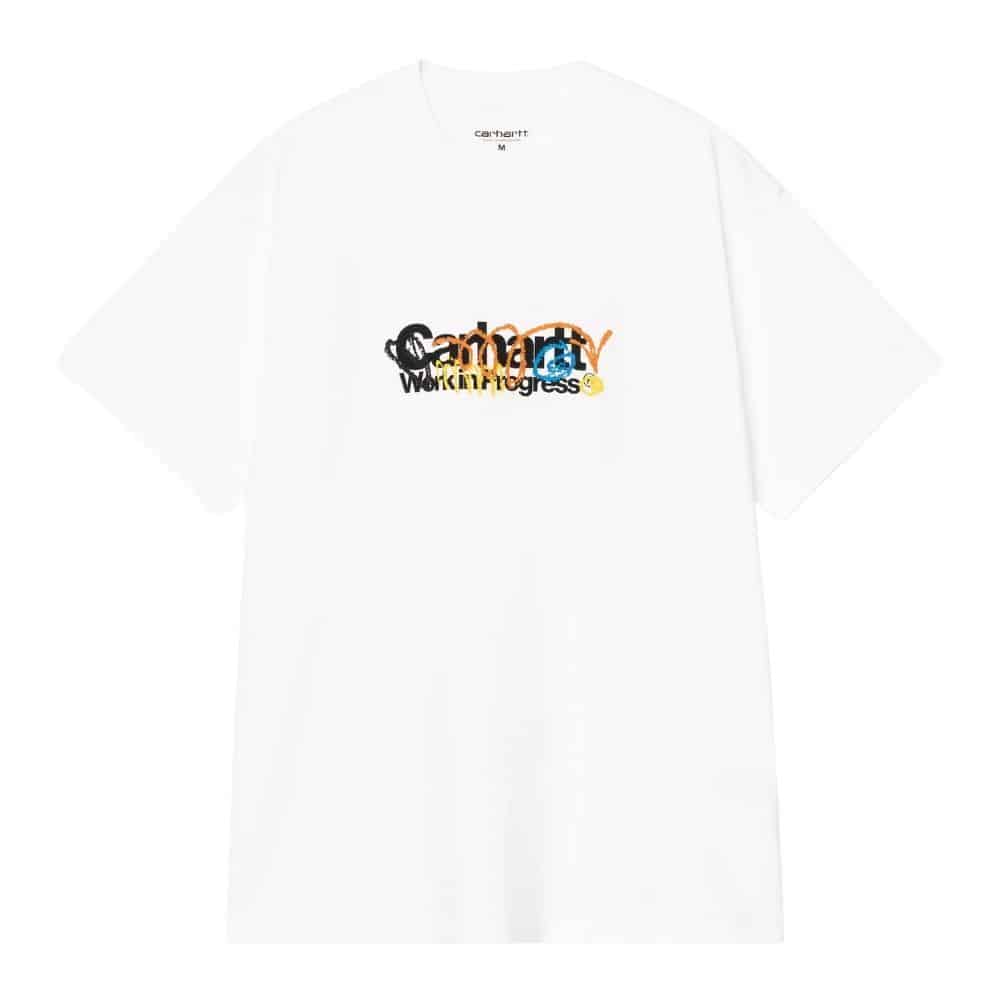 T-shirt carhartt wip blanc brodé primary white chez sport aventure à Orange
