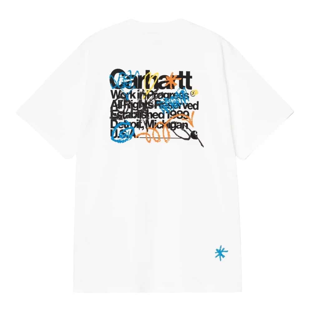 T-shirt carhartt wip blanc brodé primary white