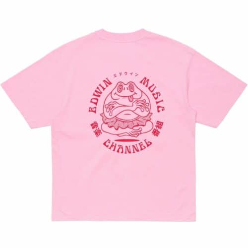 EDWIN T-shirt Music channel pink