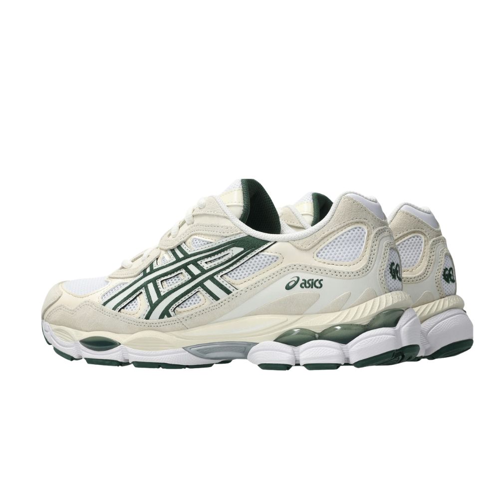 CHAUSSURES aSICS GEL nyc NEW YORK ivory green vert chez sport aventure à Orange