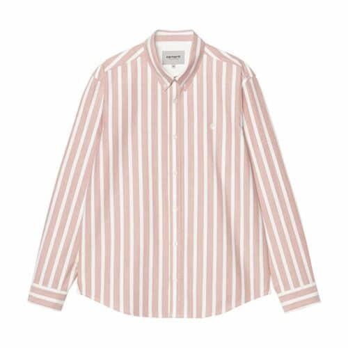 CARHARTT WIP Chemise oxford rose rayé
