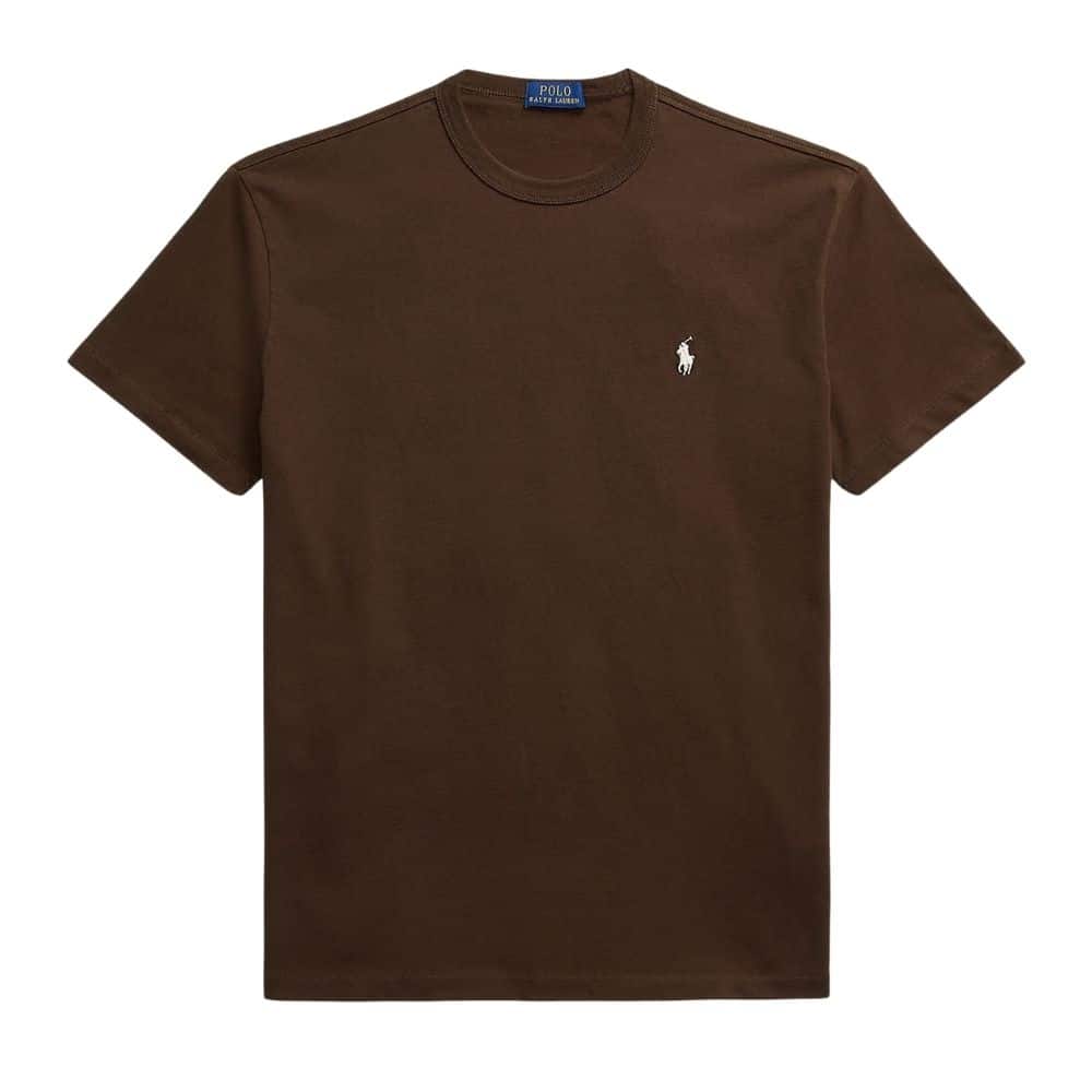 t-shirt ralph lauren en jersey de coton marron brown homme femme chez sport aventure à Orange