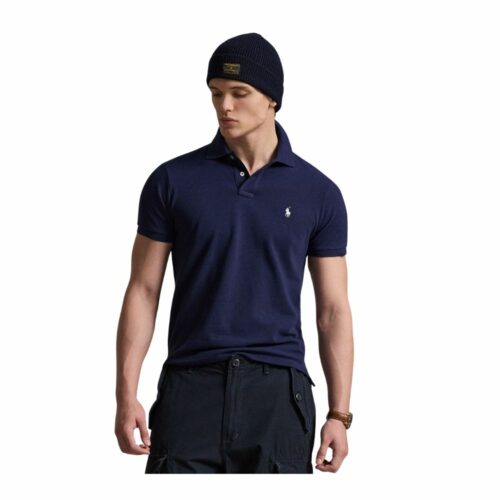 RALPH LAUREN Polo coton piqué navy