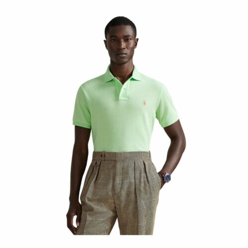 RALPH LAUREN Polo coton piqué vert lime
