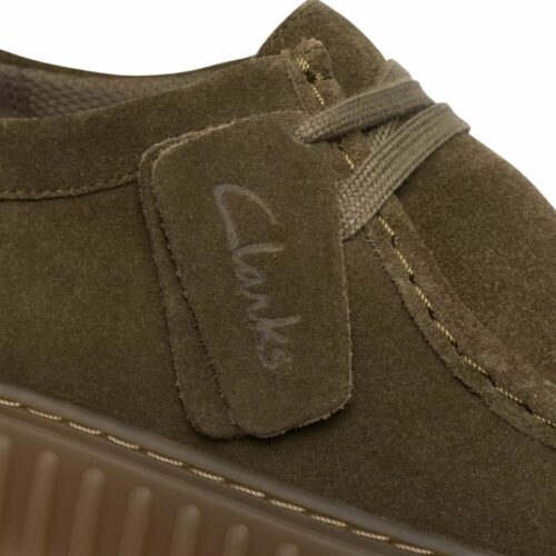 CLARKS Torhill suede olive