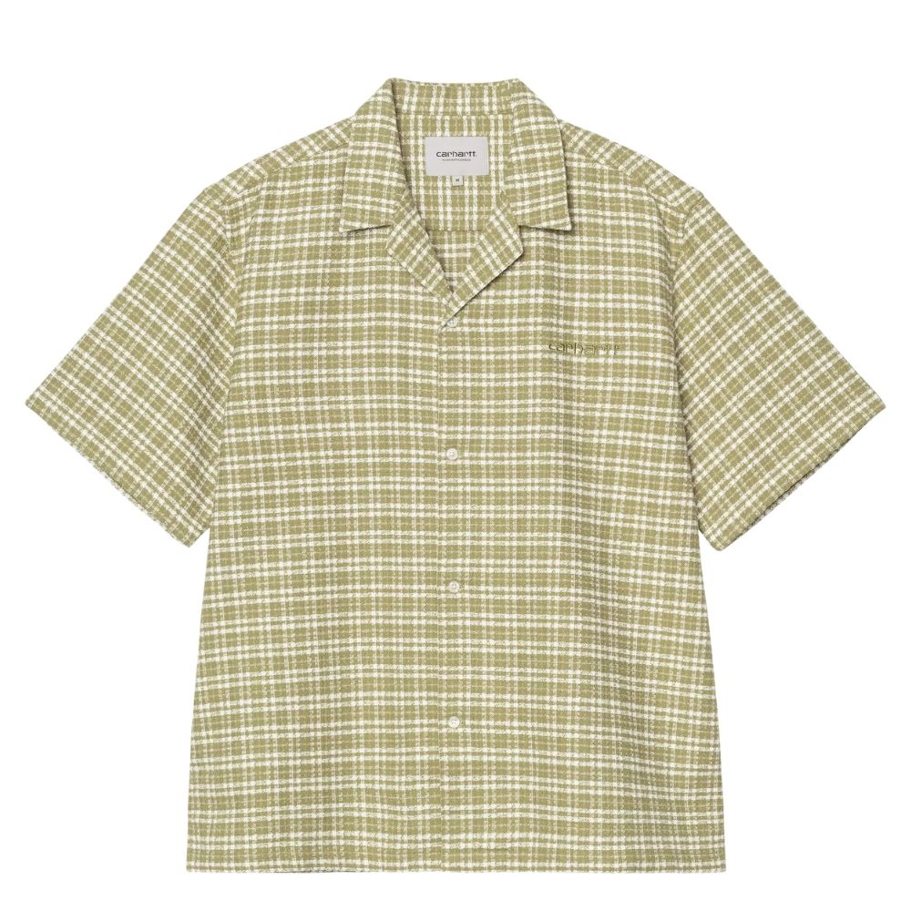 chemise gauffrée carhartt kander shirt beige snake pour homme chez sport aventure à Orange
