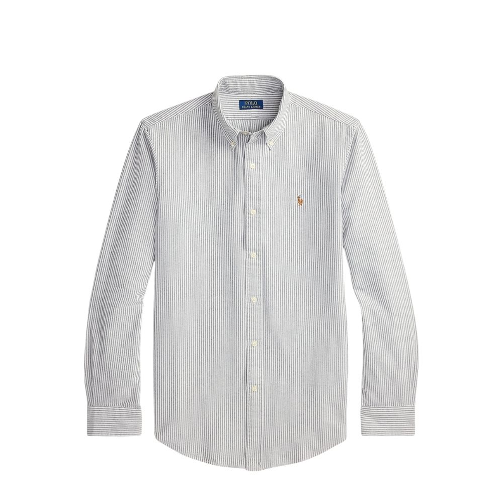 chemise ralph lauren oxford rayée grey en coton chez sport aventure à Orange