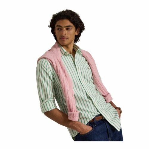 RALPH LAUREN Chemise Oxford rayure large green