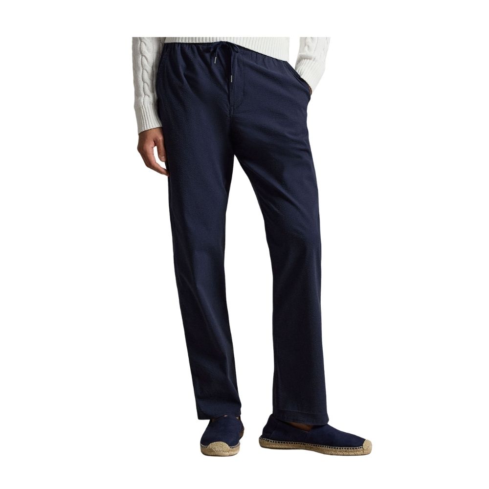 PANTALON LEGER RALPH LAUREN SEERSUCKER navy CHEZ SPORT AVENTURE à ORANGE