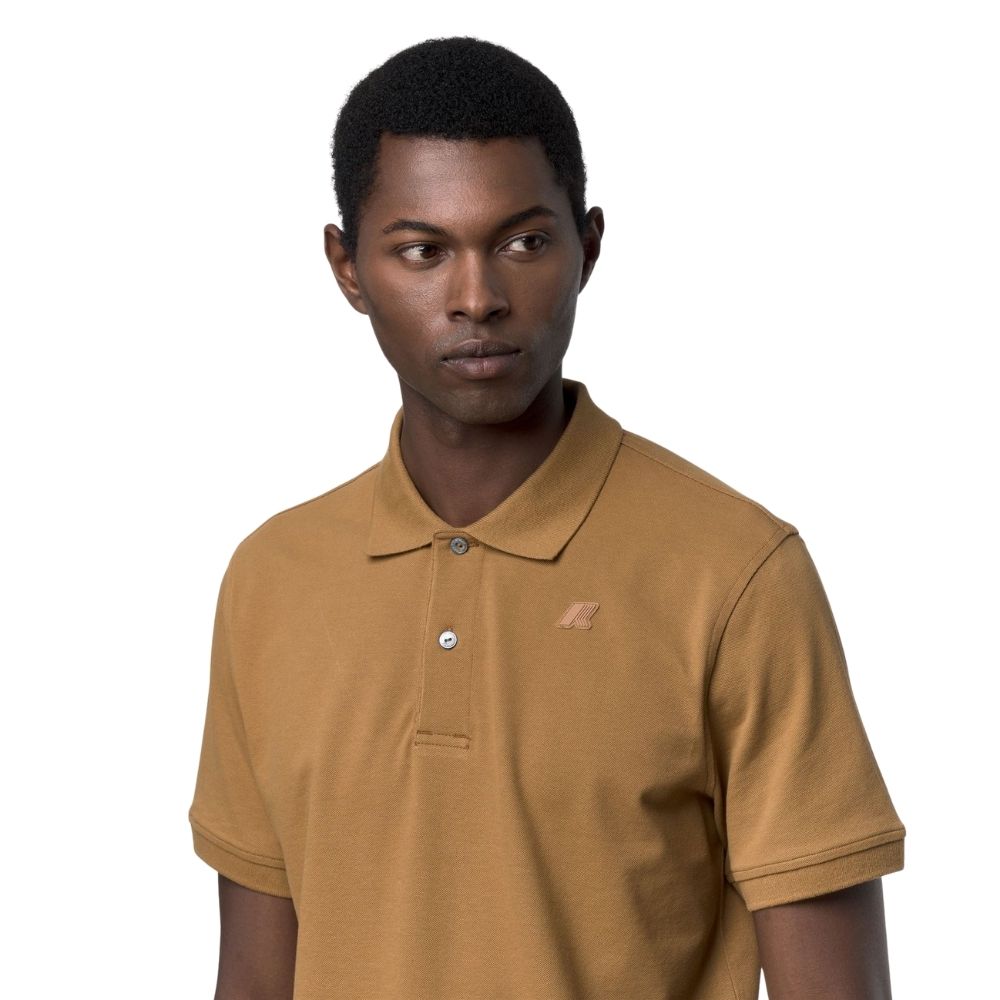 polo K-way Amédée brown en piqué de coton stretch chez sport aventure à Orange