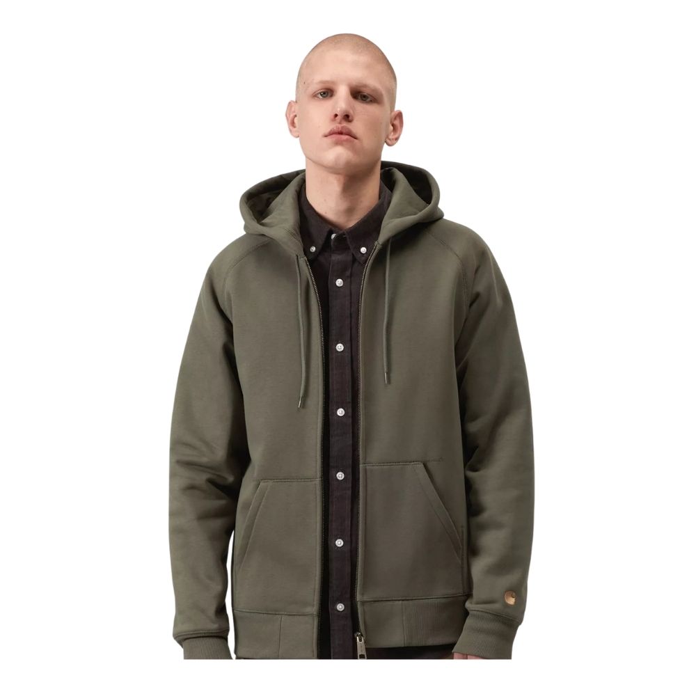 SWEAT zippé carhartt hooded chase vert leaf chez sport aventure à Orange