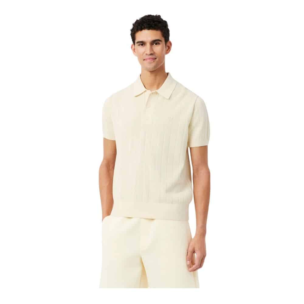 polo Lacoste rétro en maille naturel homme chez sport aventure à Orange