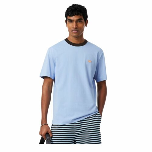 LACOSTE T-shirt color-block coton chambray
