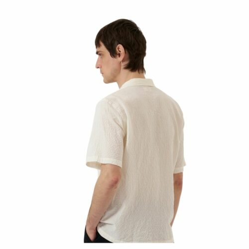UNIVERSAL WORKS chemise Arten en seersucker écru